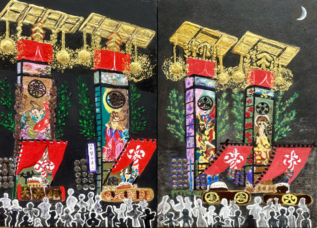 『地震前年の珠洲市のキリコ祭り』 池田静江 228mm×318mm