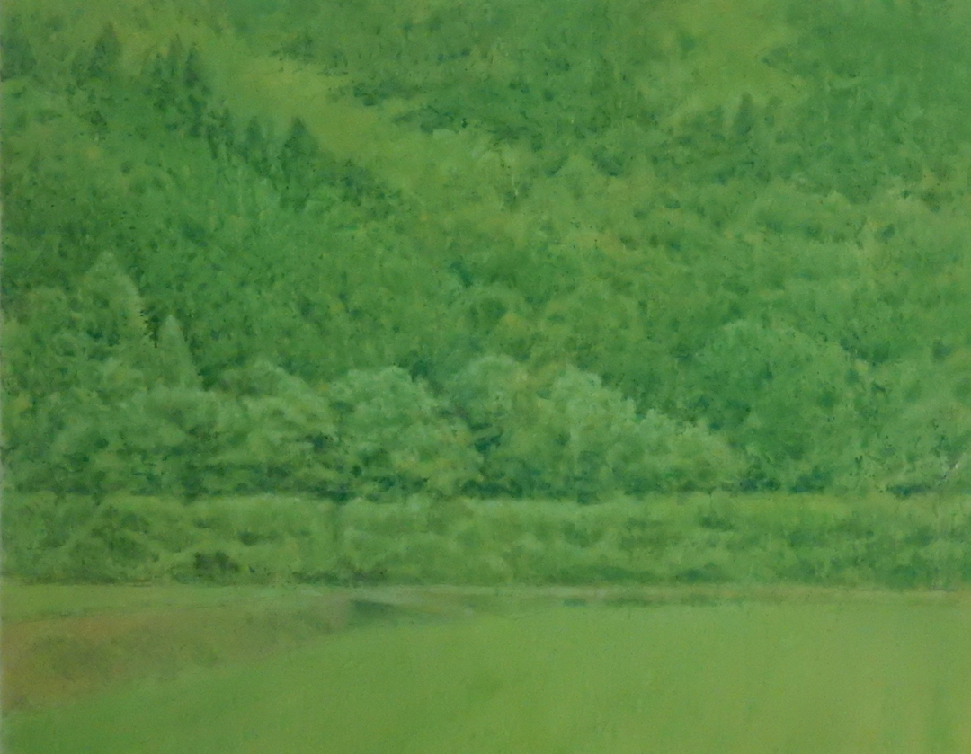 『緑の風景(初夏)』 難波忍晴 F3