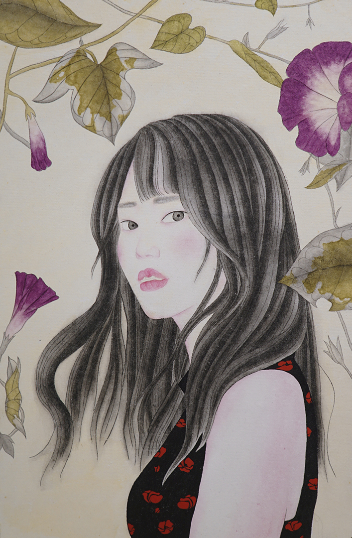 『晚夏の見つめること』吳培瑜 41×27cm