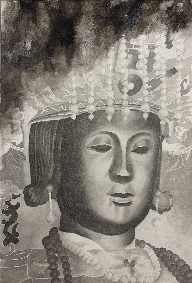 『海神天妃:慈眼』陳芳君 縦41cm×横27cm