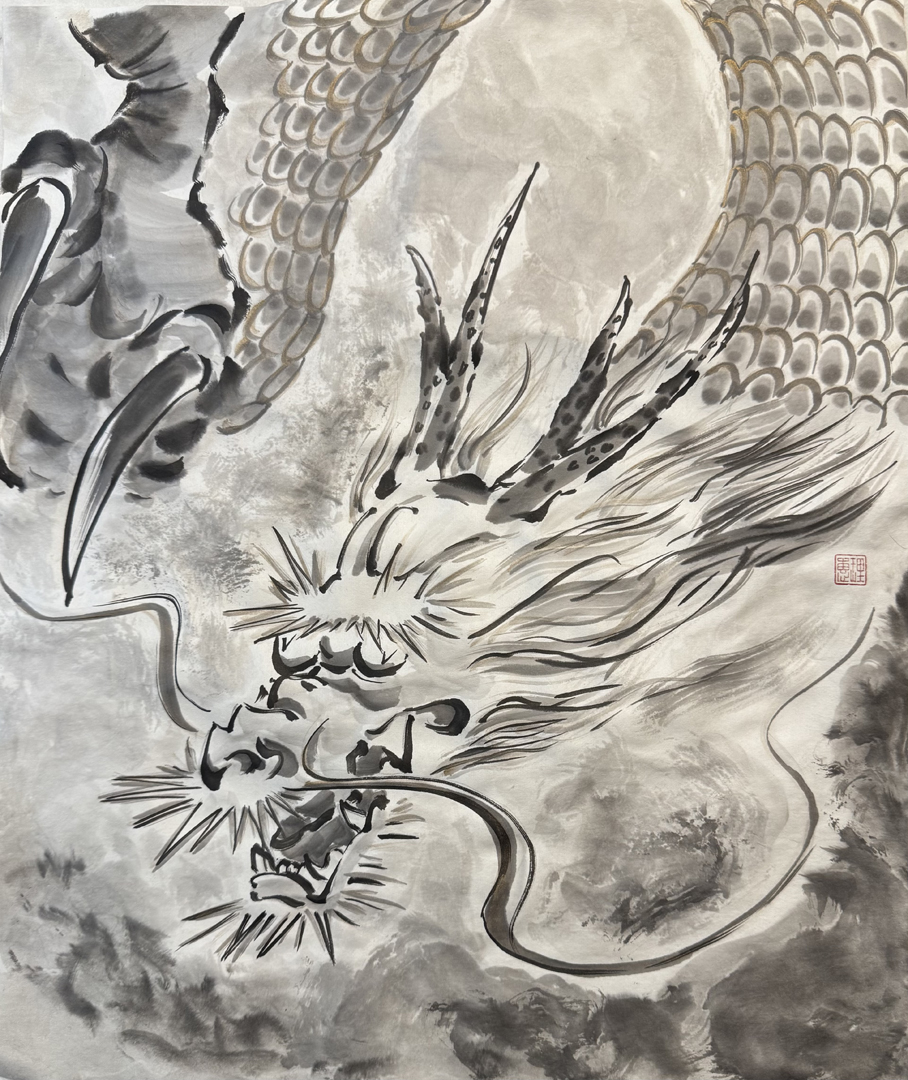 『瑞雲護龍』安田理恵 F8