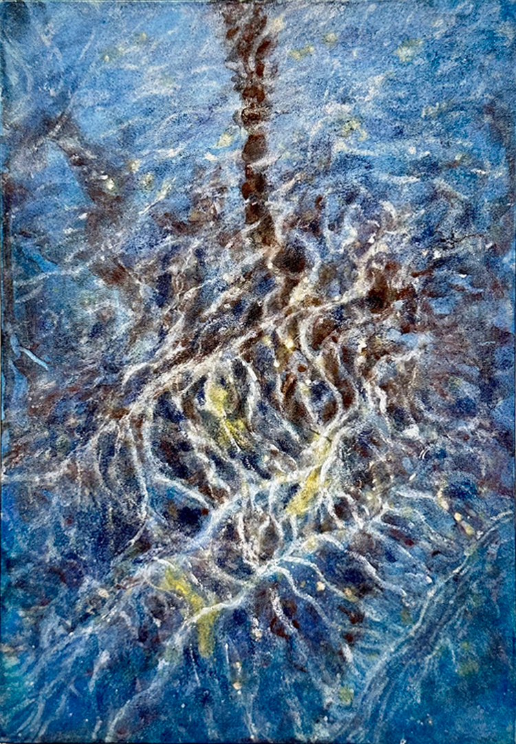 『波の奥』福田吉羽 Hane F. 273×190mm