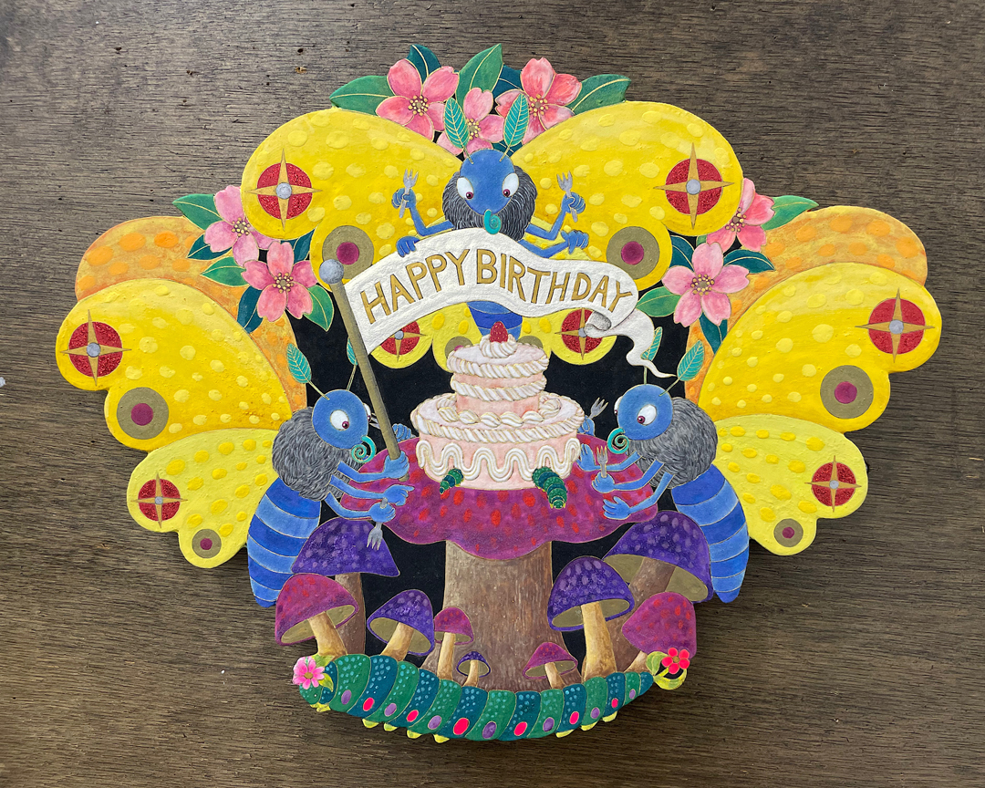 『春の誕生会』千葉 由笑 262×332mm