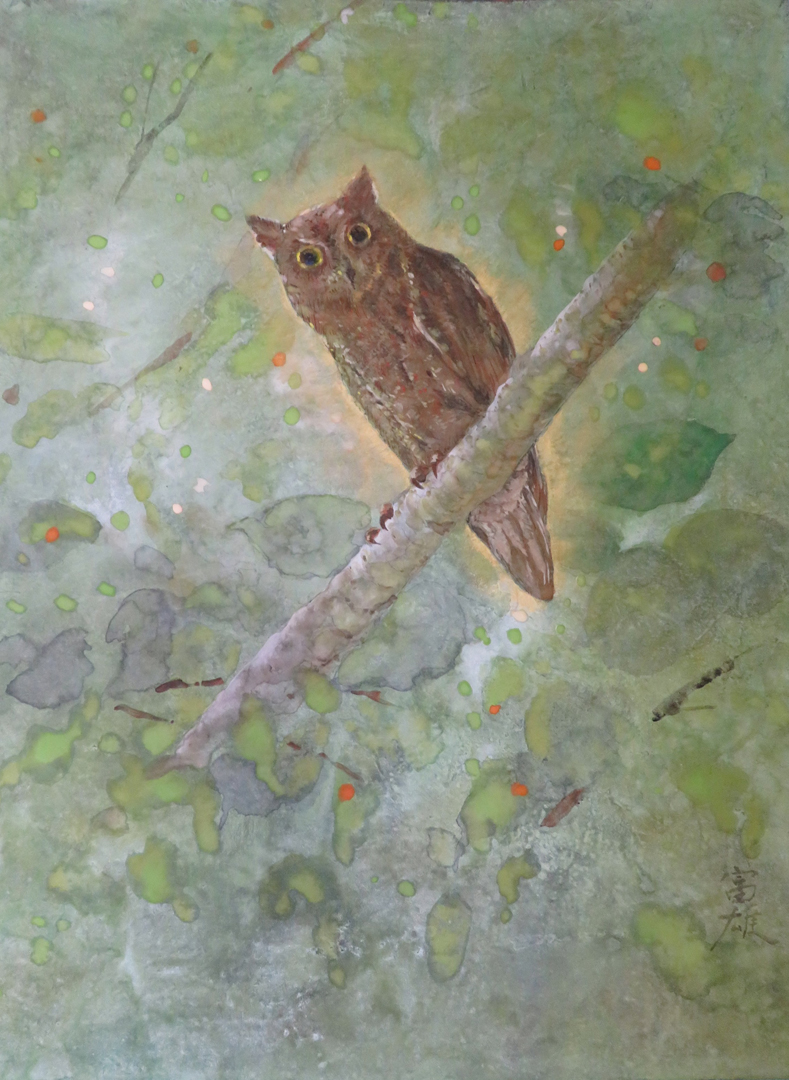 『森の番人』岩本富雄 F6号