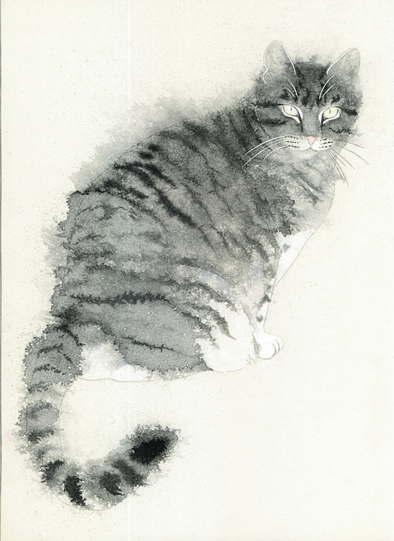 『見返り猫』及川美沙 F6