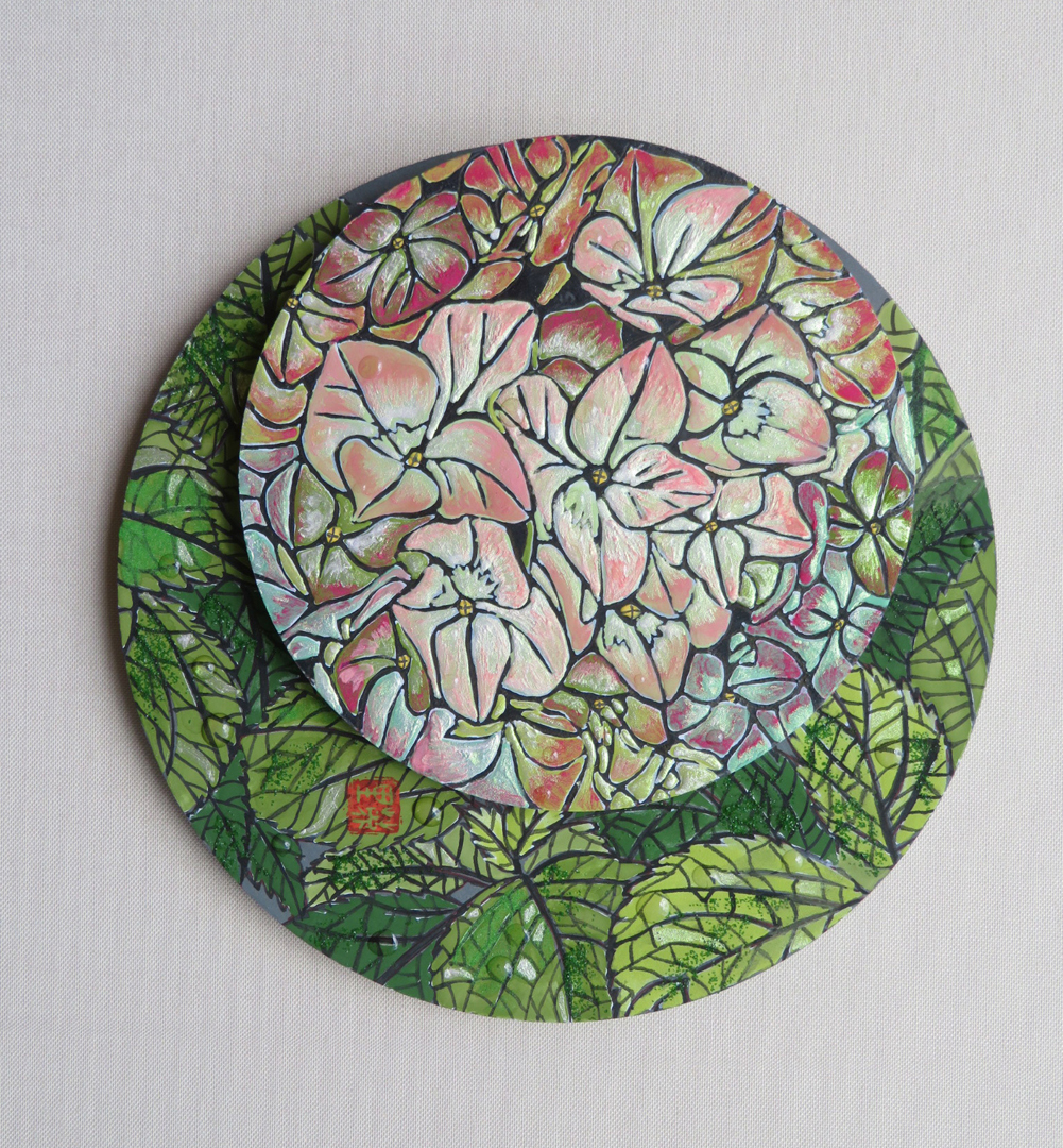 『雨音』井上惠理 丸作品直径17.5cm