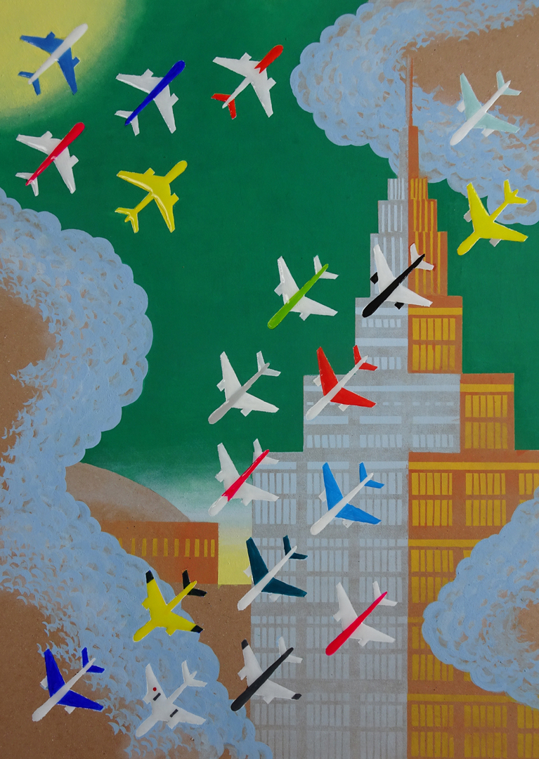 『高気圧に乗って(阿図)』ナカガワタイテン 410mm x 290mm