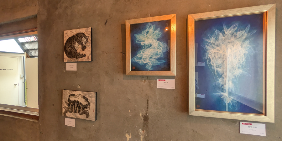 日本画継環展 福岡展会場風景-月白