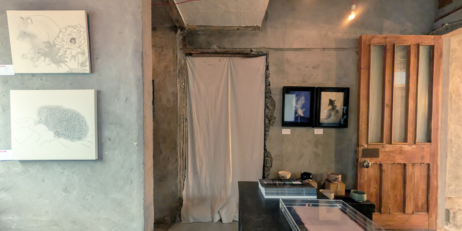 日本画継環展 福岡展会場風景-月白